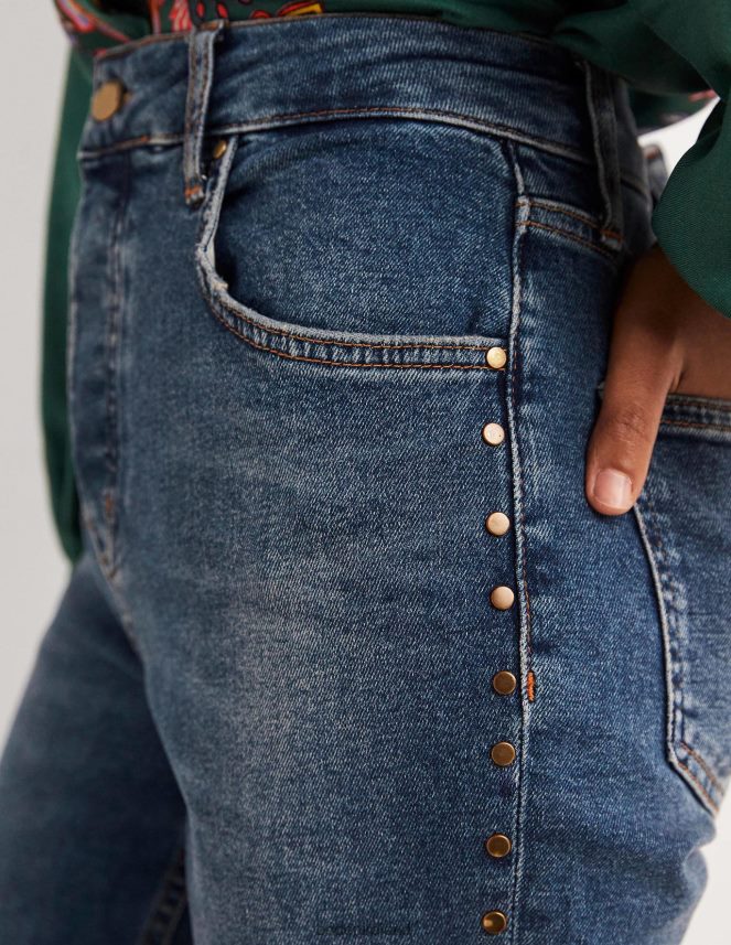 Mid Vintage & Stud Clothing Relaxed Straight Studded Jeans Boden Women L466L61910