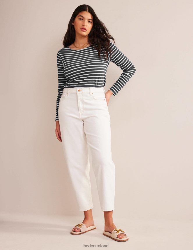 White Clothing High Rise '90s Tapered Jeans Boden Women L466L6659