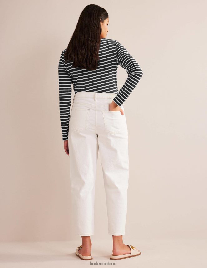 White Clothing High Rise '90s Tapered Jeans Boden Women L466L6659