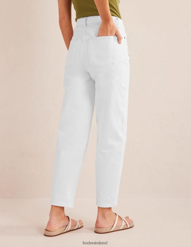 White Clothing High Rise '90s Tapered Jeans Boden Women L466L6659