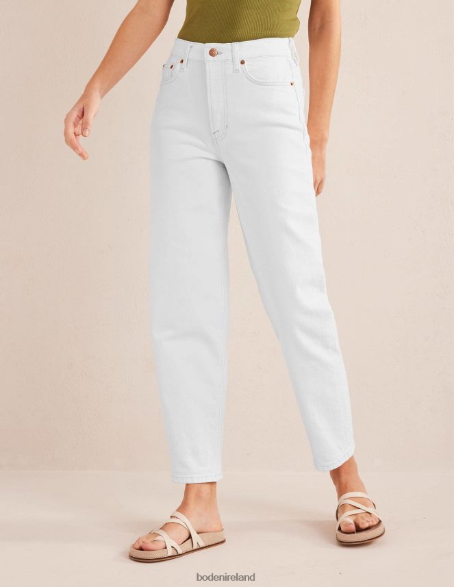 White Clothing High Rise '90s Tapered Jeans Boden Women L466L6659