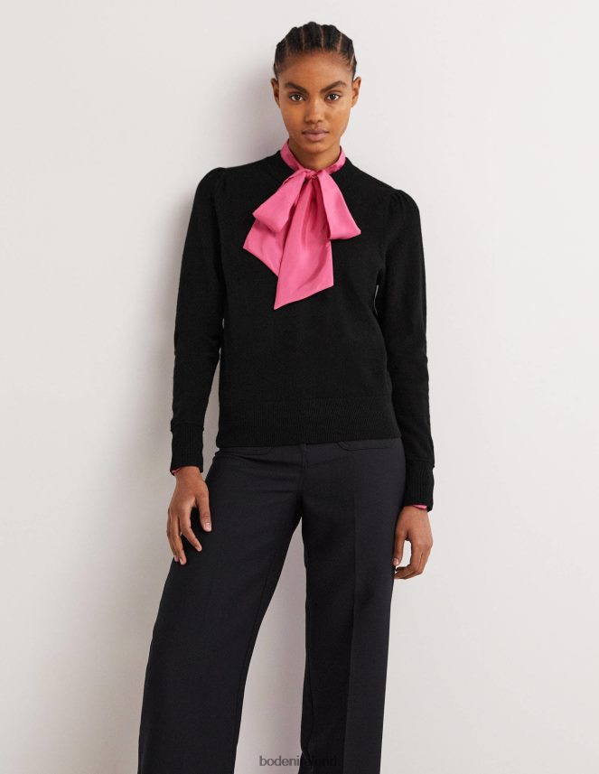 Black Clothing Cashmere Puff Shoulder Jumper Boden Women L466L61330