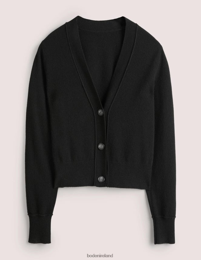 Black Clothing Cropped Cashmere V Cardigan Boden Women L466L62466