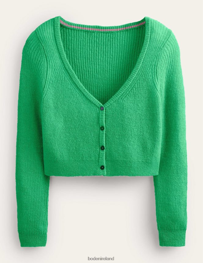 Bright Green Clothing Fluffy Cropped Cardigan Boden Women L466L61439