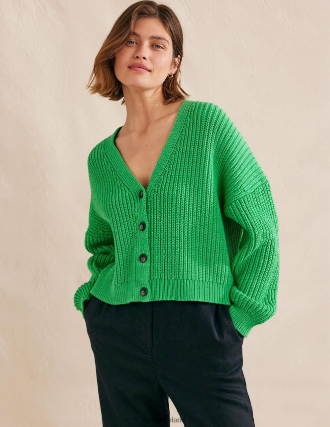 Bright Green Clothing Oversized Ribbed Cardigan Boden Women L466L62086