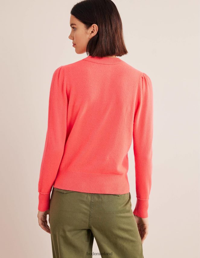 Bright Watermelon Clothing Cashmere Puff Shoulder Jumper Boden Women L466L61738