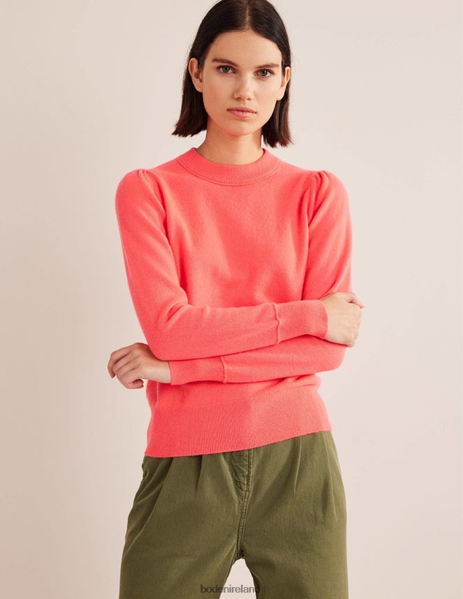 Bright Watermelon Clothing Cashmere Puff Shoulder Jumper Boden Women L466L61738