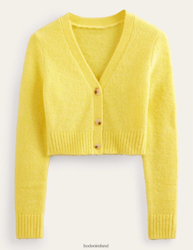 Bumble Bee Clothing Fluffy Cropped V-Neck Cardigan Boden Women L466L61673
