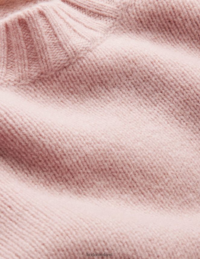Chalky Pink Clothing Brushed Wool Cropped Jumper Boden Women L466L61550