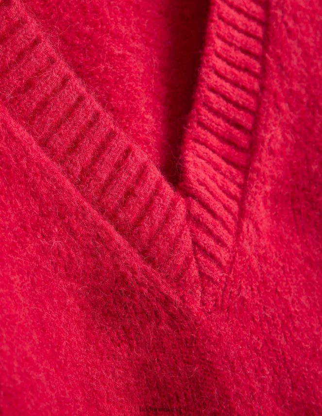 Crimson Clothing Fluffy Cropped V-Neck Jumper Boden Women L466L61830