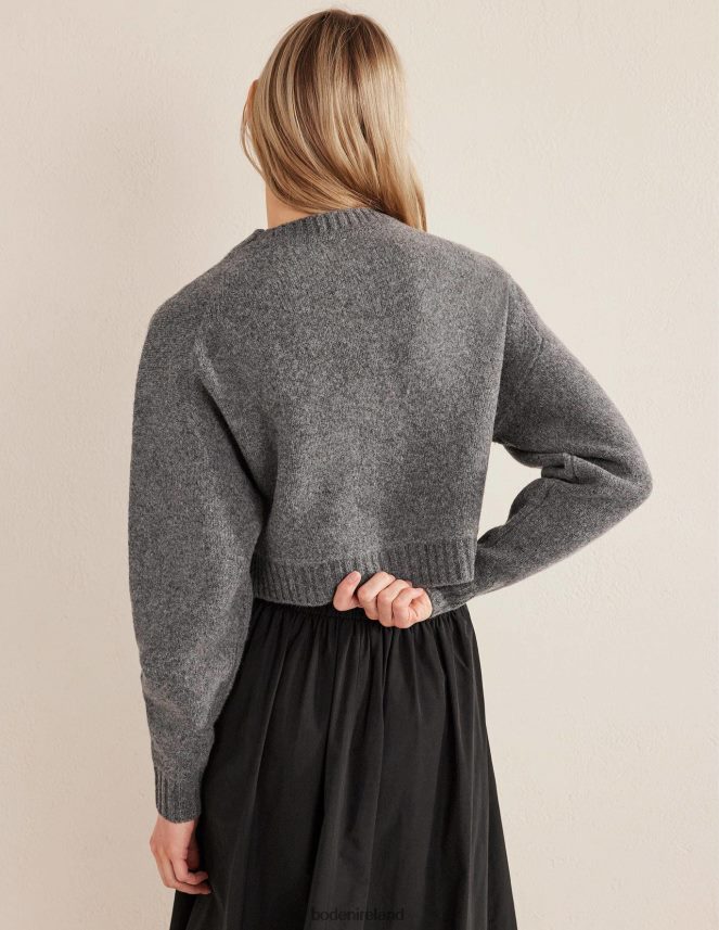 Dark Grey Melange Clothing Embellished Bug Cardigan Boden Women L466L61678