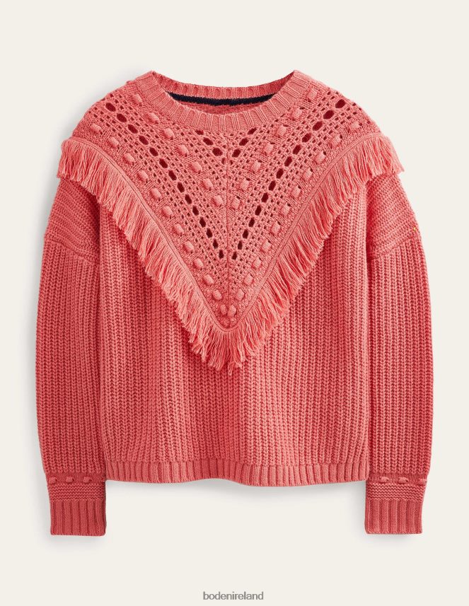 Faded Rose Clothing Fringe Detail Ribbed Jumper Boden Women L466L62028