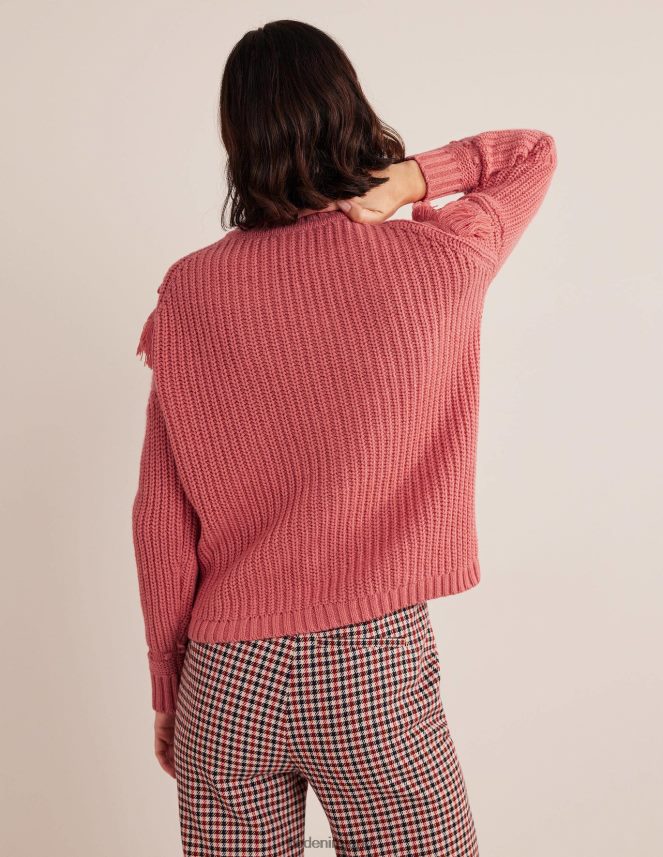 Faded Rose Clothing Fringe Detail Ribbed Jumper Boden Women L466L62028