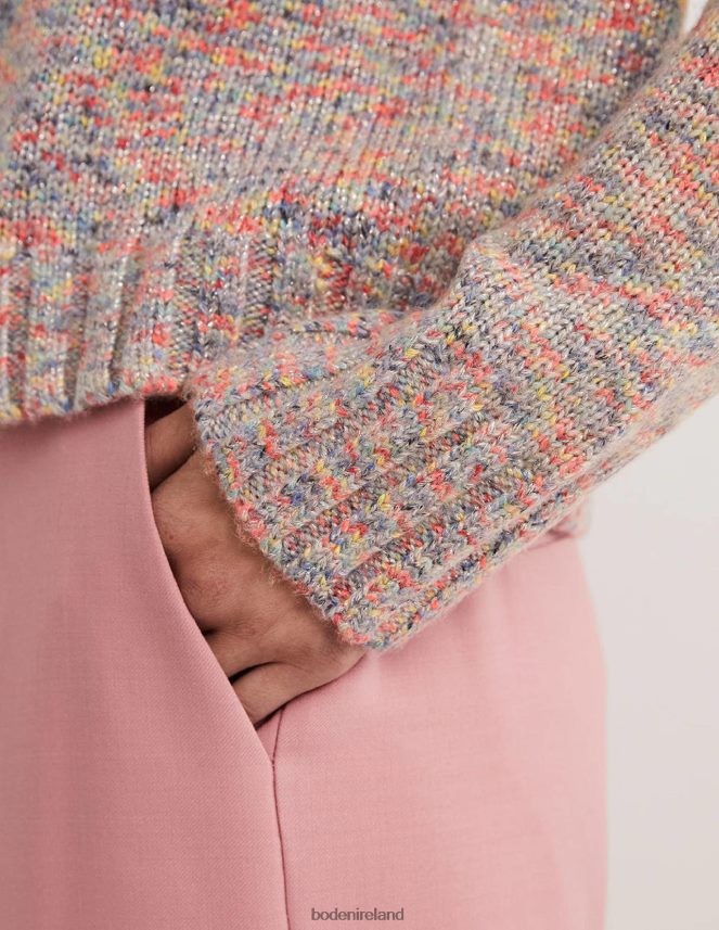 Grey Melange Clothing Speckled Fluffy Jumper Boden Women L466L61544