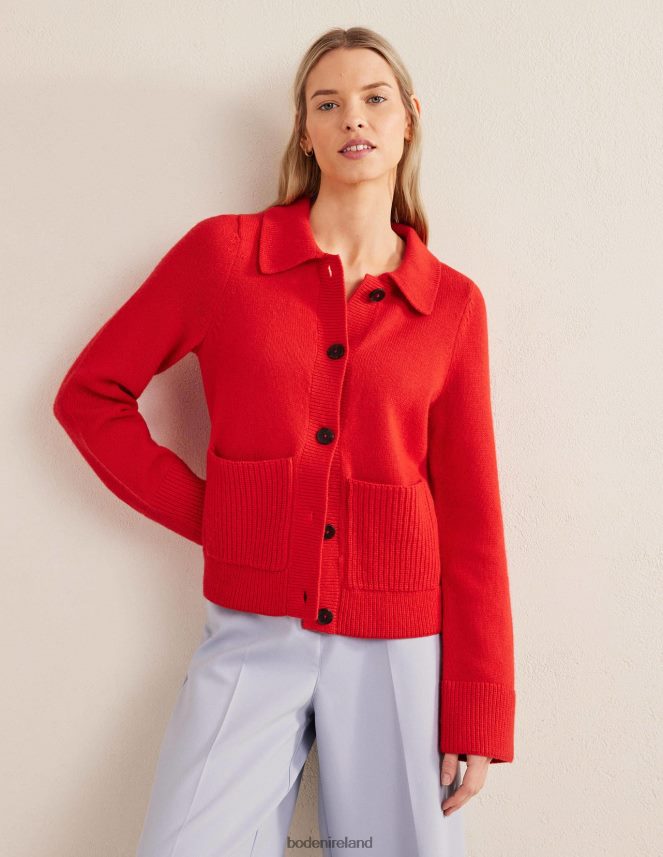 High Risk Red Clothing Collared Cardigan Boden Women L466L62214