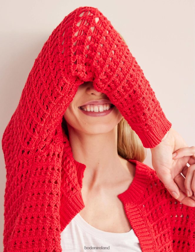 High Risk Red Clothing Cropped Crochet Cardigan Boden Women L466L61877