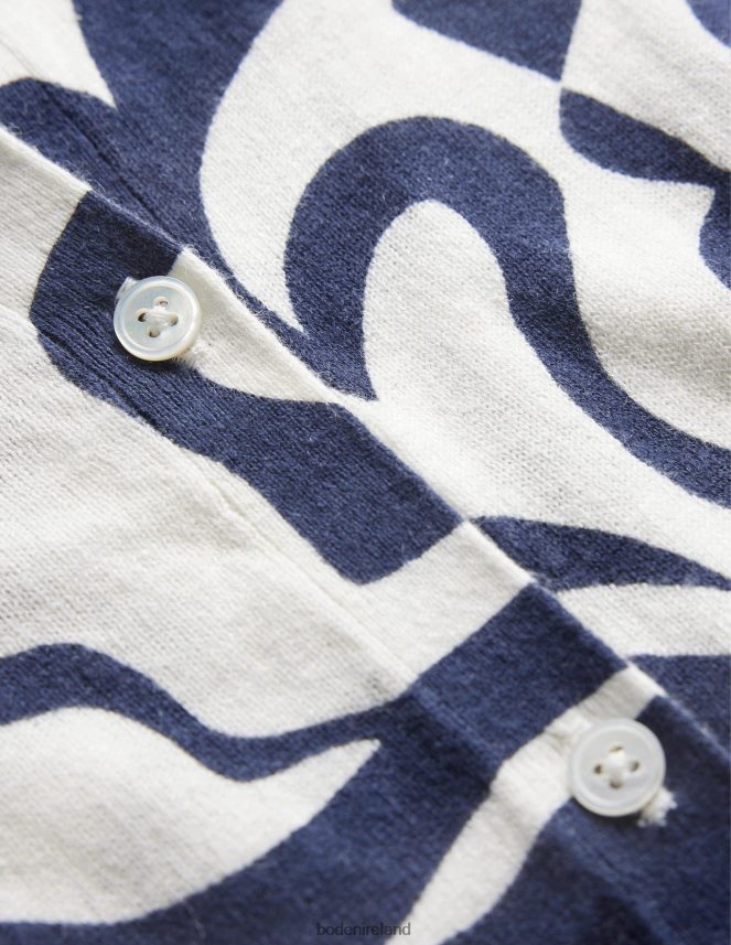 Ink Pot & Ivory Bloom Azure Clothing Printed Beach Cardigan Boden Women L466L61284