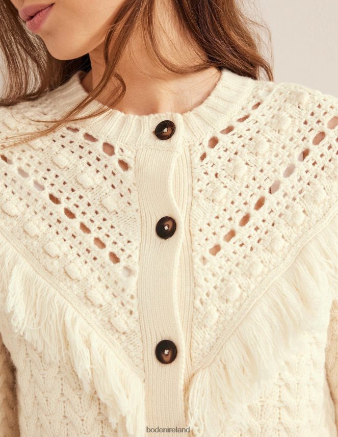 Ivory Clothing Fringe Detail Cardigan Boden Women L466L61781
