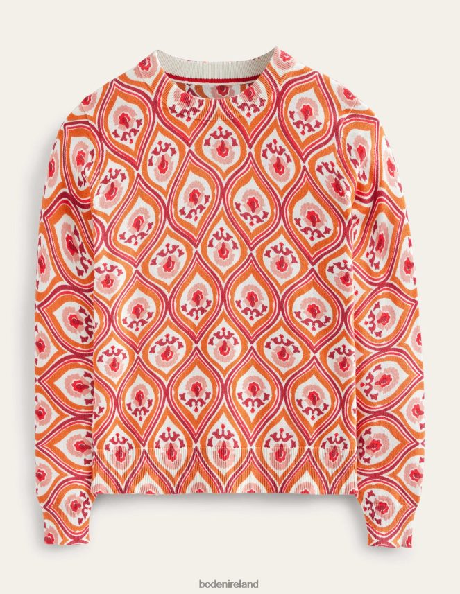 Kumquat & Geo Cascade Clothing Printed High Neck Jumper Boden Women L466L61486