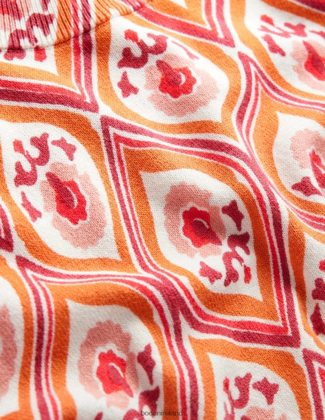 Kumquat & Geo Cascade Clothing Printed High Neck Jumper Boden Women L466L61486