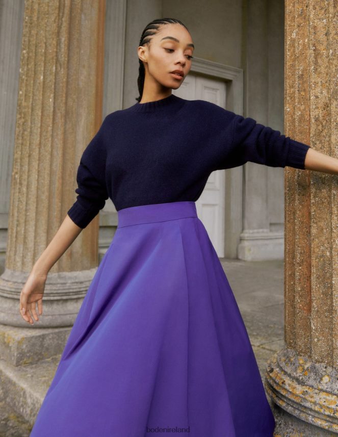 Navy Clothing Brushed Wool Cropped Jumper Boden Women L466L61401