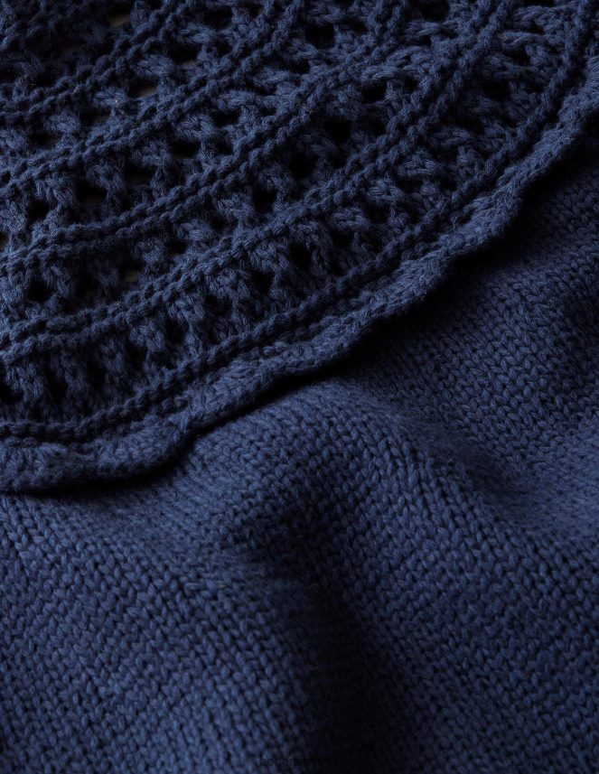 Navy Clothing Crochet Yoke Jumper Boden Women L466L61123