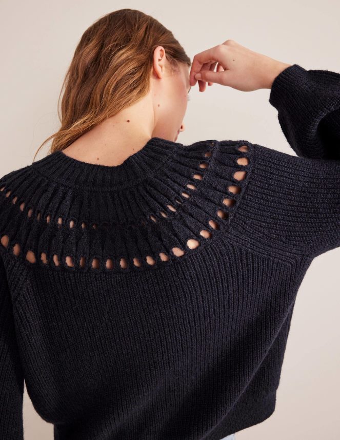 Navy Clothing Fluffy Ruffle Cardigan Boden Women L466L61382