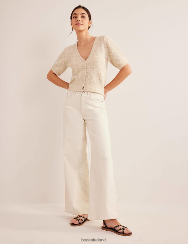 Oatmeal Melange Clothing Pointelle Cardigan Boden Women L466L61331