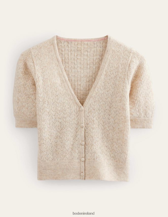 Oatmeal Melange Clothing Pointelle Cardigan Boden Women L466L61331