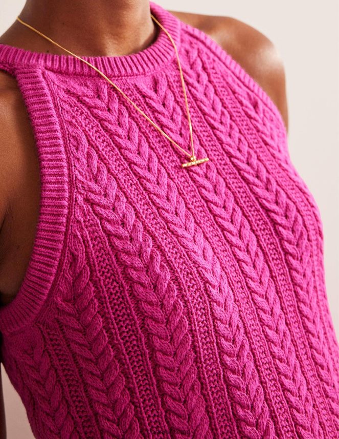 Phlox Pink Clothing Stitch Knitted Tank Boden Women L466L6623