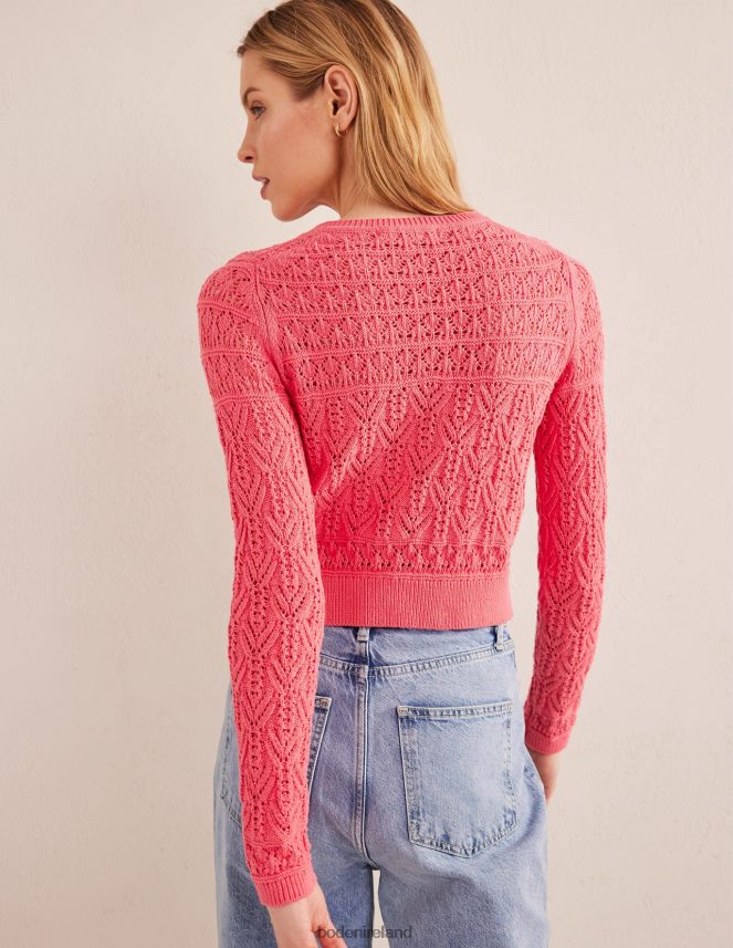 Pop Peony Clothing Pointelle Cotton Cardigan Boden Women L466L61417