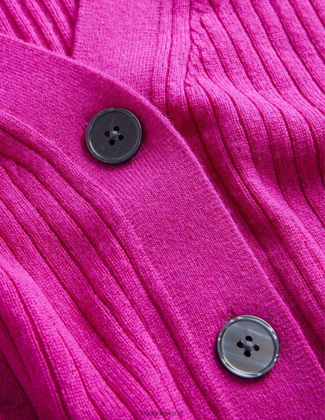 Rose Violet Clothing Merino Cropped RIb Cardigan Boden Women L466L62133