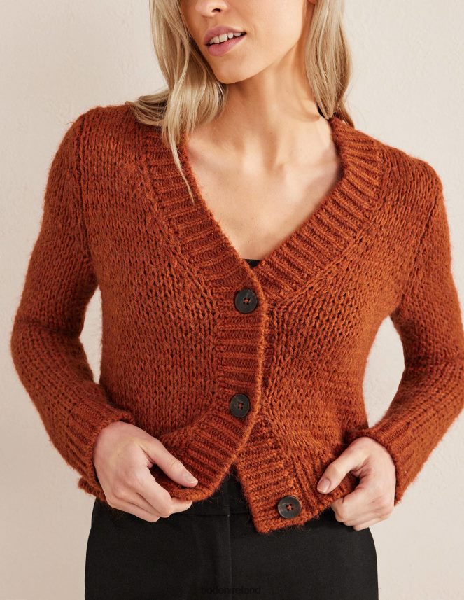 Rust Clothing Fluffy Open Stitch Cardigan Boden Women L466L62100