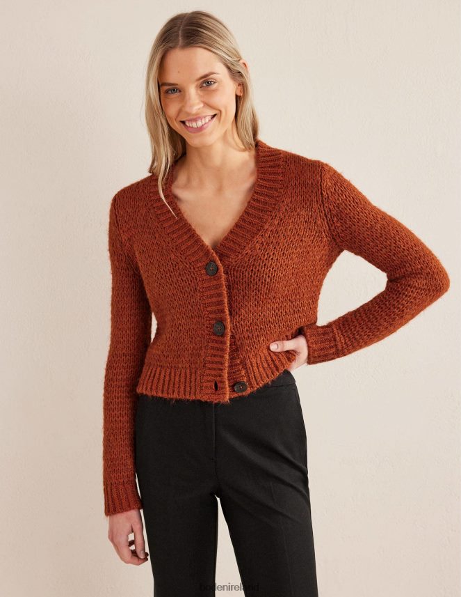 Rust Clothing Fluffy Open Stitch Cardigan Boden Women L466L62100