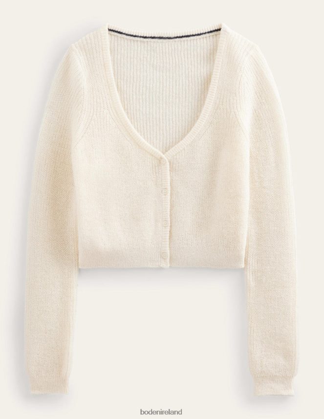Warm Ivory Clothing Fluffy Cropped Cardigan Boden Women L466L62107