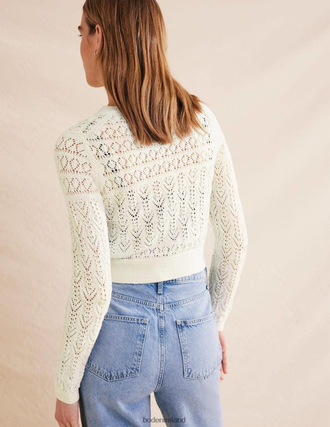Warm Ivory Clothing Pointelle Cotton Cardigan Boden Women L466L61418