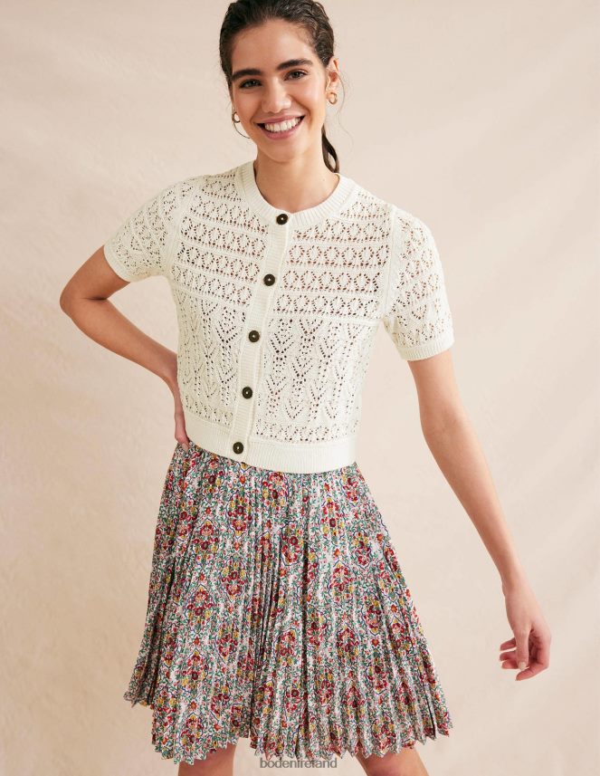 Warm Ivory Clothing Pointelle Crew Neck Cardigan Boden Women L466L62106