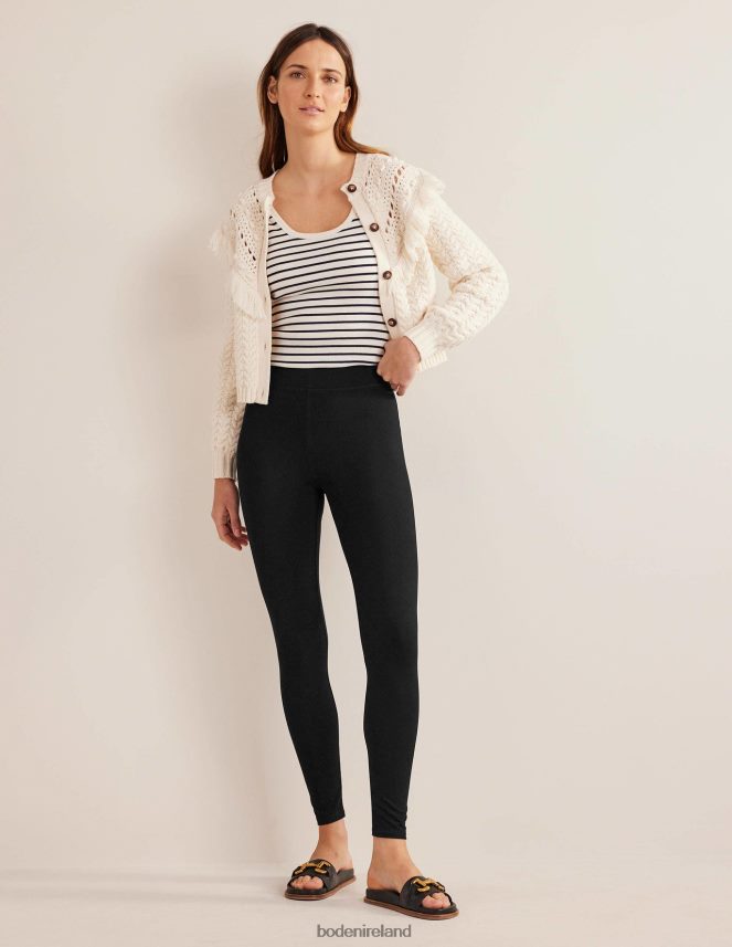 Black Clothing High Rise Jersey Leggings Boden Women L466L6683