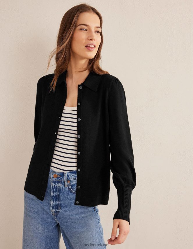 Black Clothing Merino Detail Cuff Shirt Boden Women L466L61753