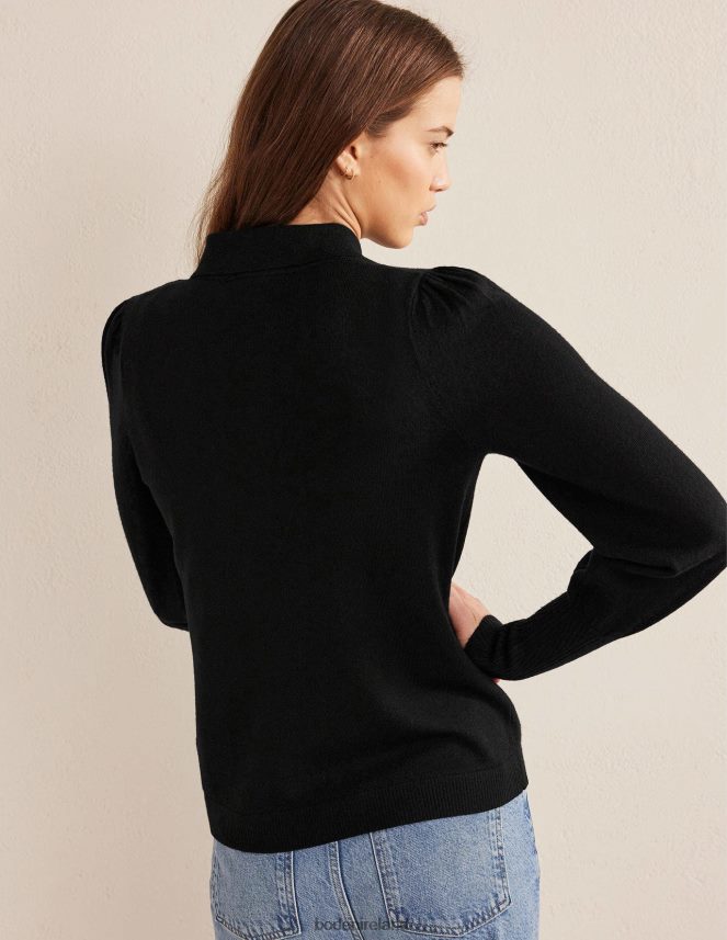 Black Clothing Merino Detail Cuff Shirt Boden Women L466L61753