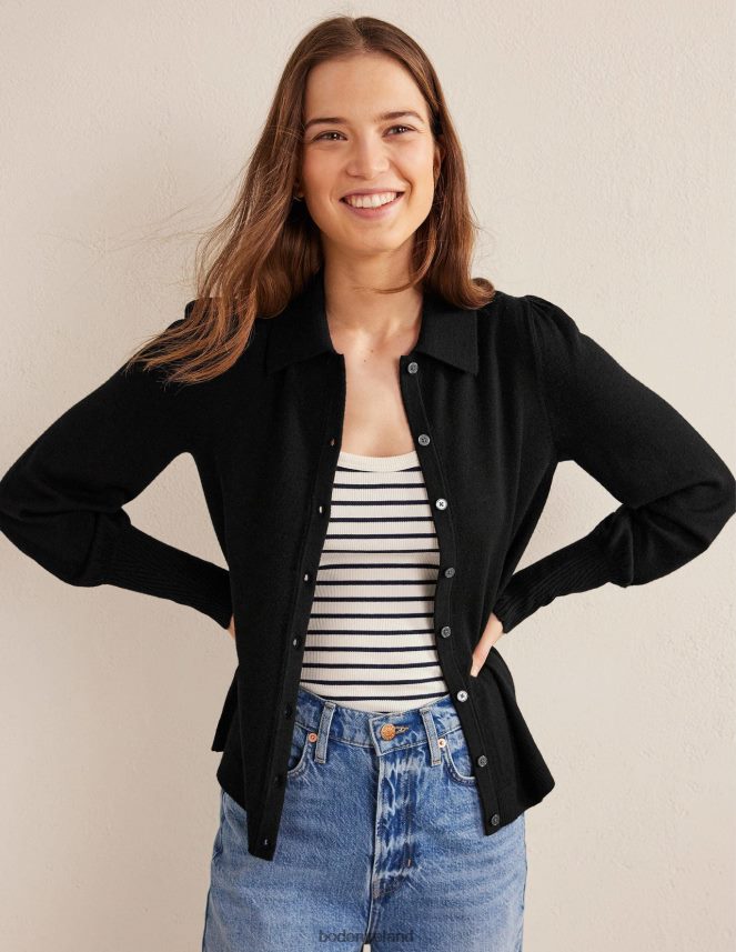 Black Clothing Merino Detail Cuff Shirt Boden Women L466L61753