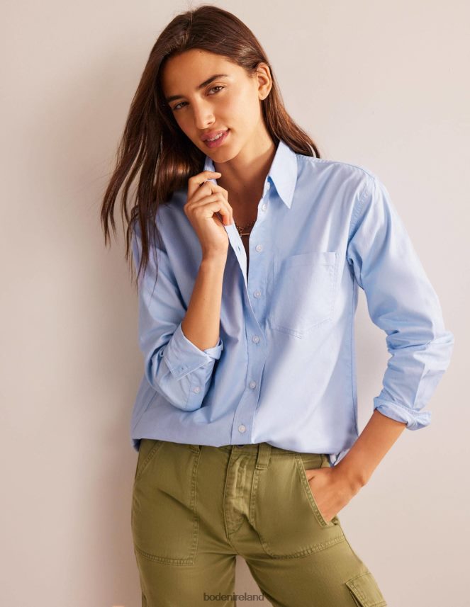 Blue Oxford Clothing Connie Cotton Shirt Boden Women L466L6316
