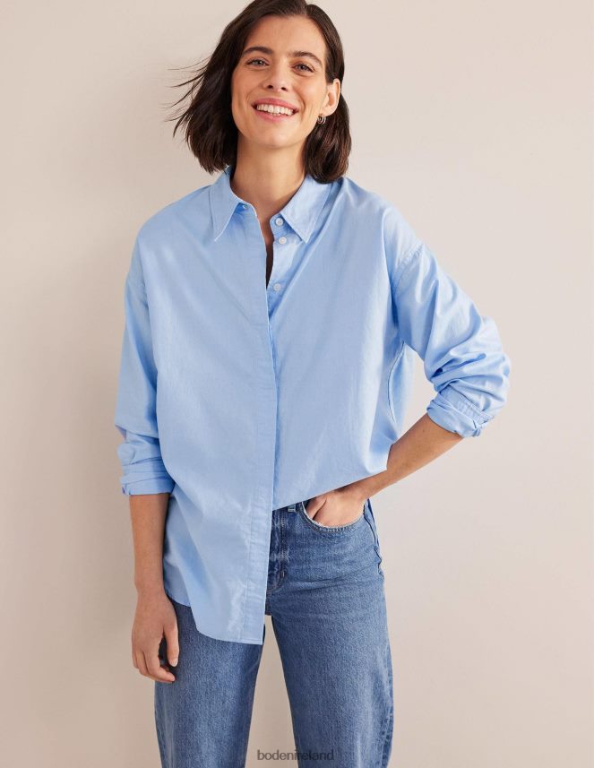 Chambray Oxford Clothing Oversized Cotton Shirt Boden Women L466L61276