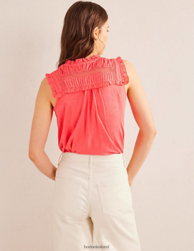 Coral Clothing Yoke Detail Jersey Shirt Boden Women L466L61539