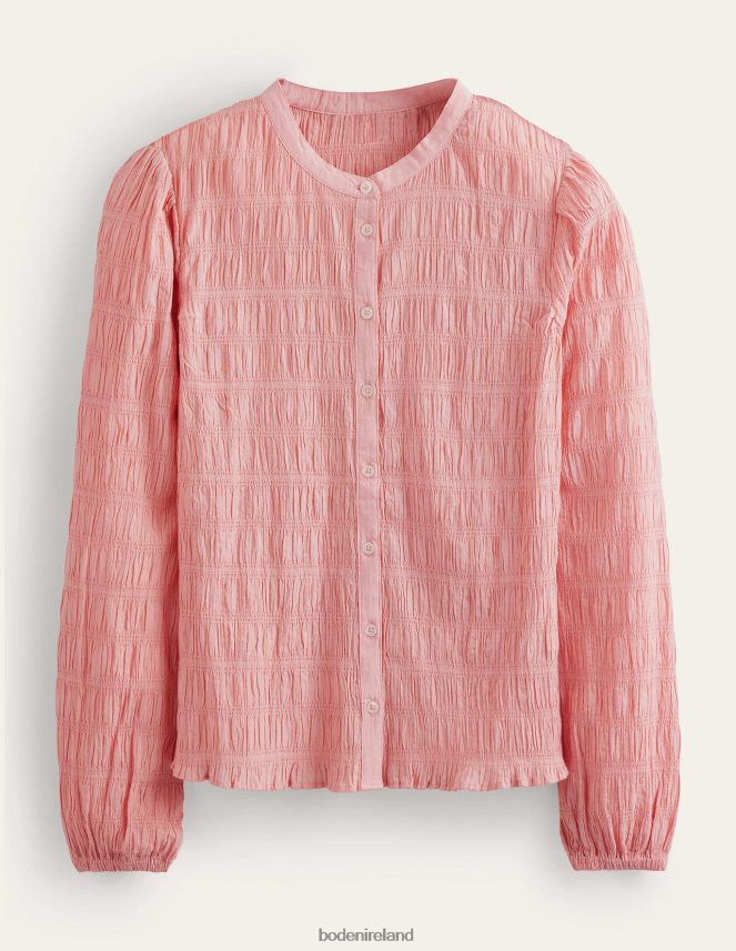 Dahlia Pink Clothing Fitted Textured Shirt Boden Women L466L61907