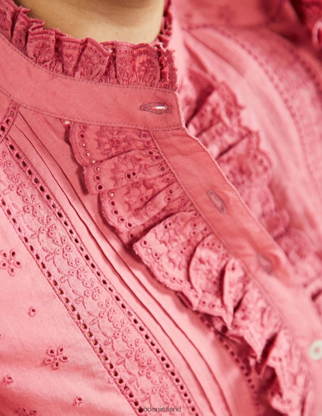 Dusty Red Clothing Iris Broderie Shirt Boden Women L466L62425