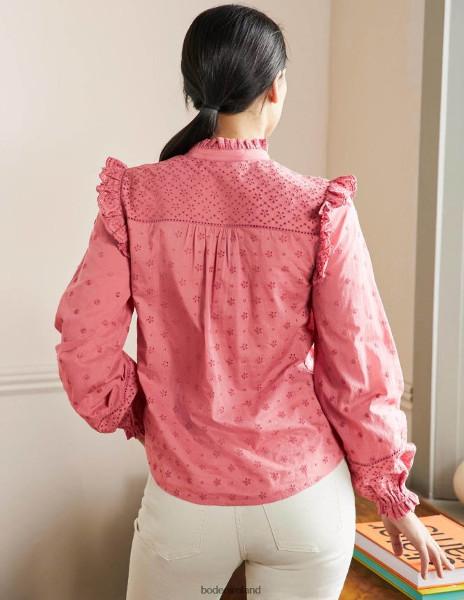 Dusty Red Clothing Iris Broderie Shirt Boden Women L466L62425