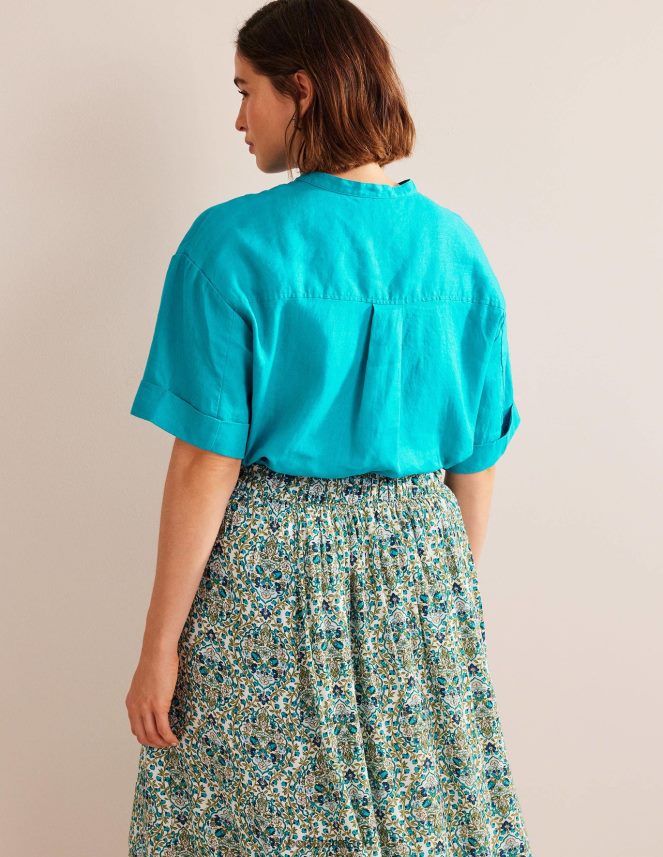 Gemstone Clothing Kimono Sleeve Linen Shirt Boden Women L466L61127