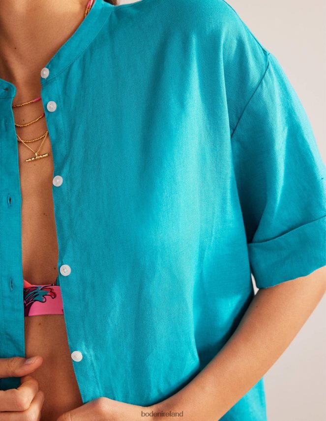 Gemstone Clothing Kimono Sleeve Linen Shirt Boden Women L466L61127