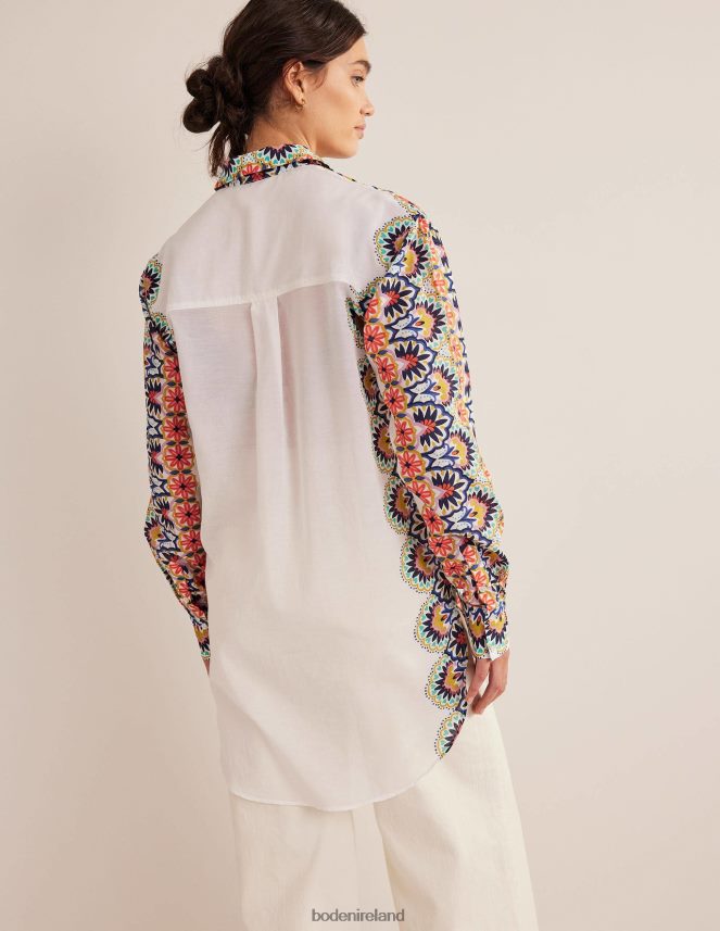 Ivory & Floweret Clothing Holiday Longerline Shirt Boden Women L466L61496